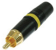 NYS373-4 Cinch cable plug black yellow