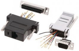 DA25-SMJ8-M-K-RC, Adaptor D-Sub female to RJ45 25P, MH Connectors