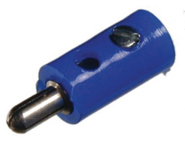 2,6MM BLAU ZWERG-STECKER, Cable plug, blue, Donau