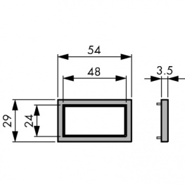 2 405 218, Mounting frame 54 x 29 mm, HENGSTLER
