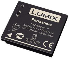 DMW-BCK7E, Rechargeable battery, Panasonic