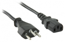 CABLE-735-10, Power cable with Switzerland plug - IEC320 C13 10 Type 12-Plug C13-Socket 10.0 m, Valueline