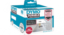 1933085 [450 шт], Durable Barcode Label, 64 x 19 mm, black on white, 2 x 450, Dymo