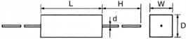 PRWC5WJP123B0E, Power resistor 12 kOhm 5 W +- 5 %, Uni-Ohm