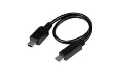 UMUSBOTG8IN, USB OTG Cable USB Micro-B Plug - USB Mini-B 203mm Black, StarTech