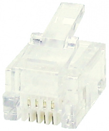 TA-1164, Modular connector (set with 10 pcs.) RJ12 6P/4C, Maxxtro