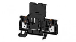 2429870000, Fuse Terminal, Push-In, 2 Poles, 6.3A, 4mm2, Black, Weidmuller