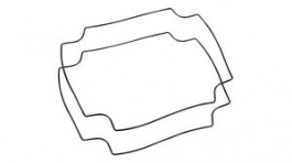 1557FGASKET, Replacement Gasket for 1557 F & FA Size Enclosures Silicone Black, Hammond