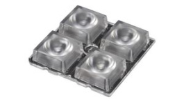 C14607 HB-2X2-M, Линза для LED; квадратная; прозрачный; H: 8,5мм; Габариты: 50x50мм, LEDIL