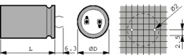 B41303-B7478-M, Конденсатор 4700 uF 40 VDC, TDK-Epcos