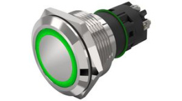 82-6152.1133, Illuminated Pushbutton 1CO, IP65/IP67, LED, Green, Momentary Function, EAO