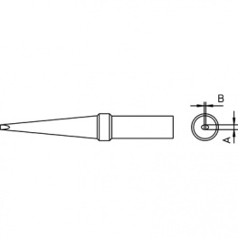 ET-M, Soldering tip Chisel-shaped, long 3.2 mm, Weller