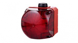 876162313, LED Signal Beacon with Buzzer, Continuous/Flashing, Red, 240VAC, Wall Mount, QSS, Auer