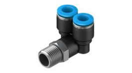 QSYL-1/4-8, Push-In Y-Fitting, 52.7mm, Compressed Air, QS, Festo