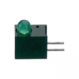 551-0207F, PCB LED 3 mm round Green standard, Dialight