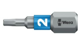 05056681001, Насадка; шестигранная; HEX 2мм; Длина: 25мм; Монтаж: 1/4" (D6,3мм), Wera Tools