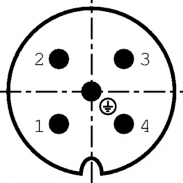 99 0711 00 05, Appliance plug, 5-pin 694 Poles=5 Male, Binder