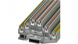 3213768, PT 1,5/S-PE/L/L terminal block, 0.14...1.5 mm2 400 vac/vdc 15 a grey, Phoenix Contact