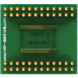 RE931-06, Laboratory card 48P 0.635 mm FR4 Epoxide + chem. Ni/Au, Roth Elektronik