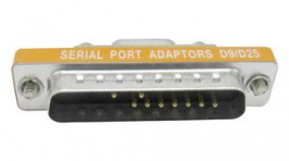 RND 205-00929, Mini D-Sub Adapter, 9-Pin Socket to 25-Pin Plug, Silver, RND Connect