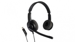 AXH-V28USBD, NC Headset, USB28 HD, Stereo, On-Ear, 20kHz, USB, Black, Axtel