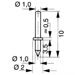 80-1489-11/9030 [100 шт], Pin terminal 1 mm, Osterrath