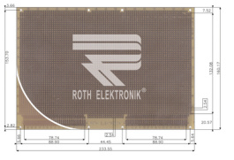 RE840-LF, Laboratory card FR4 epoxy heat tin-plated, Roth Elektronik