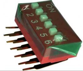 RND 210-00181, DIP switch 6P, RND Components