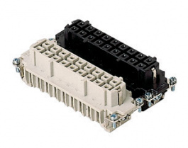 CMEF 16 N, CME, 16 poles + earth, female insert, with female contacts, silver plated, ILME