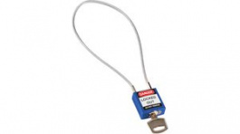 146126, Compact Cable Padlock, Keyed Different, Blue, Brady