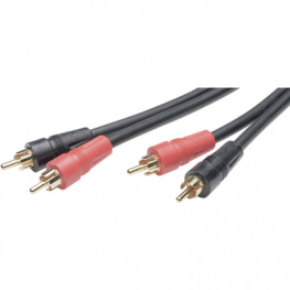AC157A-5M/BK-R, Audio cable stereo cinch 5 m Black, ELFA производитель