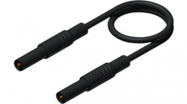 MLS SIL GG 100/1 black, Test lead diam. 4 mm Black 100 cm 1 mm2 CAT III, SKS Kontakttechnik