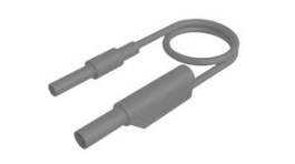 MAL S WS-B 100/2,5 GREY, Test Lead, Plug, 4 mm - Socket, 4 mm, Grey, Nickel-Plated Brass, 1m, Hirschmann