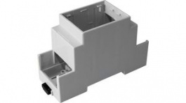CNMB/2/2, DIN Rail Module Box Size 2 Open Top Both Sides Open 36x90x58mm Light Grey Polyca, CamdenBoss