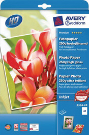 2556-20, Premium Inkjet Photopaper, A4, 250 g/m2, 20 sheets, Zweckform