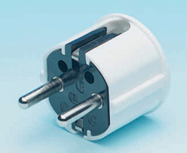 632 RW, Plug w/earth, white, 90° White F (CEE 7/4), GB Gebro