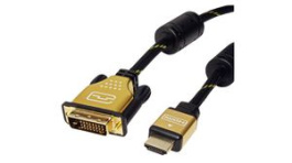 11.04.5894, Video Cable, DVI-D 24 + 1-Pin Male - HDMI Plug, 3840 x 2160, 7.5m, Roline