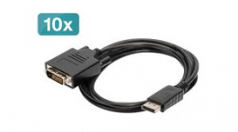 AK-990900-020-S, Video Cable Set, DisplayPort Plug - DVI-D 24 + 1-Pin Male 2m, DIGITUS