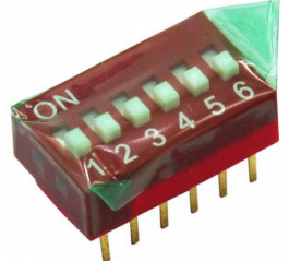 RND 210-00165, DIP switch 6P, RND Components