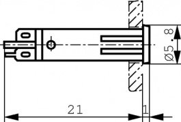 1.69.508.864/1301, LED Indicator red 24...28 VDC, RAFI