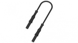 RND 350-00082, Safety Test Lead 4mm 500mm Black, Nickel-Plated Brass, RND Lab
