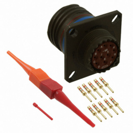 D38999/20WC98PN, Appliance plug with flange 10P, Amphenol