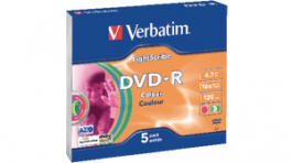 43674, DVD-R 4.7 GB 5x slim cases, Verbatim