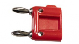 BU-PMDP-S-2, Banana Plug, Red, 15A, Nickel, MUELLER