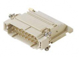 CTM 16 R, CT, 16 poles + earth, male insert, with male contacts, silver plated, ILME