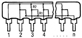 L10-5S331/471GLF, Resistor network SIL 330 Ohm 470 Ohm +- 2 %, BI Technologies