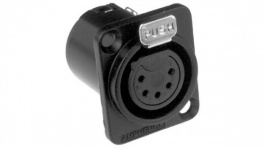 AC5FDZB-AU, XLR, Receptacle 5 AC Soldering Connection Black, Amphenol