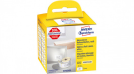 ASS0722400, Adress Roll Labels, 1 roll/260 labels, 36 x 89 mm, White, Zweckform