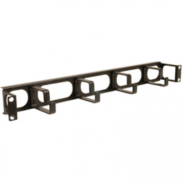 1UCABLEBAR/REC, Cable manager, set back, with 4 black hooks, AFL Hyperscale