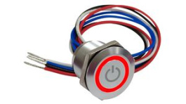 RND 210-00759, Illuminated Capacitive Touch Switch, Momentary Function 1.5 A 30 VDC 1CO IP68, RND Components